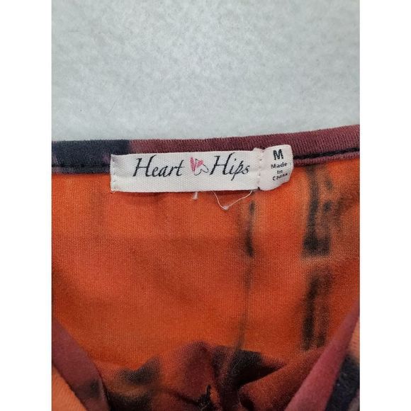 Heart & Hips Bodycon Tie Dye Curvy Sexy Midi Dress Women's Size Medium - Picture 3 of 11